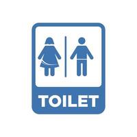 Simple basic sign icon male and female toilet. vector