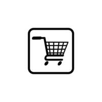 Quick shopping cart icon in trendy flat style vector