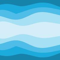 Water Wave Background Design, Abstract Vector Blue Ocean Walpaper Template