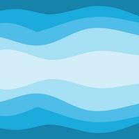 Water Wave Background Design, Abstract Vector Blue Ocean Walpaper Template