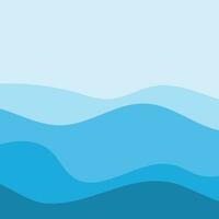 Water Wave Background Design, Abstract Vector Blue Ocean Walpaper Template