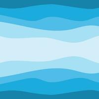 Water Wave Background Design, Abstract Vector Blue Ocean Walpaper Template