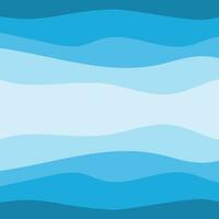 Water Wave Background Design, Abstract Vector Blue Ocean Walpaper Template