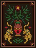 Vintage pattern design vector