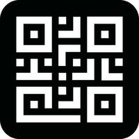 escanear qr código icono en departamento. digital exploración código. aislado en qr código escanear para teléfono inteligente móvil solicitud qr código para pago y teléfono. vector para aplicaciones y sitio web