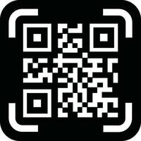 Scan QR code icon in flat. Digital scanning code. isolated on QR code scan for smartphone. Mobile application QR code for payment and phone. vector for apps and website