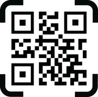 Scan QR code icon in flat. Digital scanning code. isolated on QR code scan for smartphone. Mobile application QR code for payment and phone. vector for apps and website