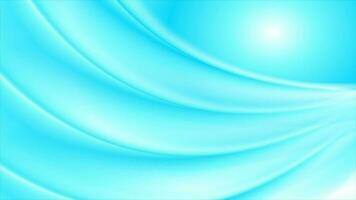 Light blue soft blurred abstract waves video animation