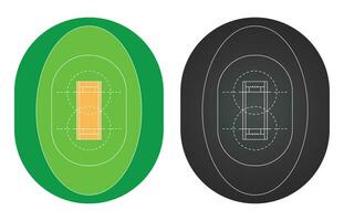 Cricket Field Diagram vector