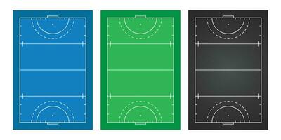 Field Hockey Field Diagram vector
