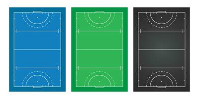 Field Hockey Field Diagram vector