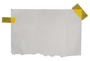 torn paper with yellow tape isolated png