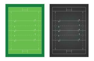 rugby campo diagrama vector