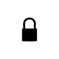 Padlock Silhouette, Flat Style, can use for Art Illustration, Pictogram, Logo Gram, Website or Graphic Design Element. Vector Illustration