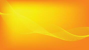 abstract background wavy line on yellow color gradient vector