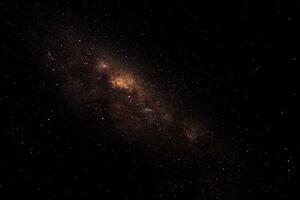 Milky way and stars in dark night photo