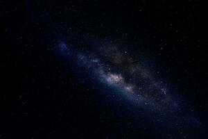 Milky way and stars in dark night photo