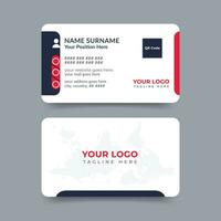 Flat design hospital medical services horizontal business card template vector