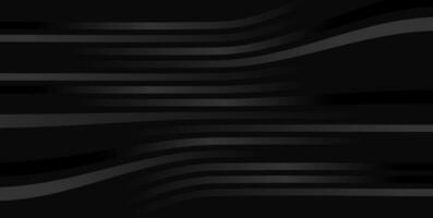 Black wavy stripes abstract technology geometric background vector