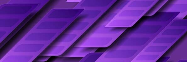 Bright violet shiny geometric tech abstract background vector