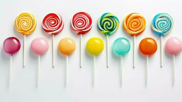 AI generated flavor lollipop candy food photo