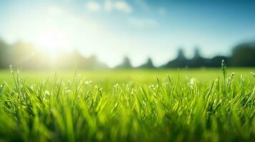 AI generated environment grass eco background photo