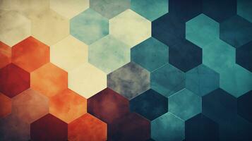 AI generated Stunning geometric abstract background with hexagonal elements in captivating cool color tones photo