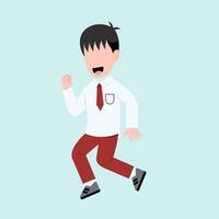 Indonesian Elementary School Student Character vector