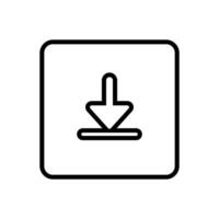 Download icon vector. Upload button illustration. Load symbol or logo. vector