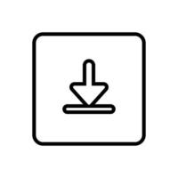 Download icon vector. Upload button illustration. Load symbol or logo. vector