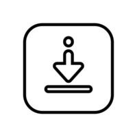 Download icon vector. Upload button illustration. Load symbol or logo. vector