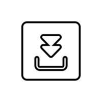 Download icon vector. Upload button illustration. Load symbol or logo. vector