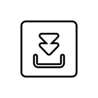 Download icon vector. Upload button illustration. Load symbol or logo. vector