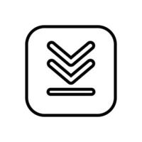 Download icon vector. Upload button illustration. Load symbol or logo. vector