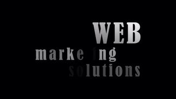 Web Marketing Solution silver text title with effect animation video