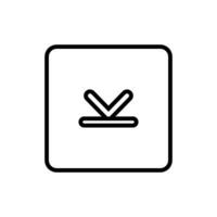 Download icon vector. Upload button illustration. Load symbol or logo. vector