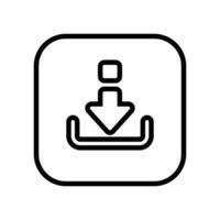 Download icon vector. Upload button illustration. Load symbol or logo. vector