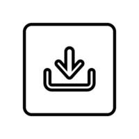 Download icon vector. Upload button illustration. Load symbol or logo. vector