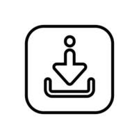 Download icon vector. Upload button illustration. Load symbol or logo. vector