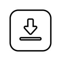 Download icon vector. Upload button illustration. Load symbol or logo. vector