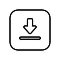 Download icon vector. Upload button illustration. Load symbol or logo. vector