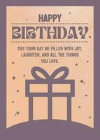 Peach Fuzz Birthday Greeting Card template