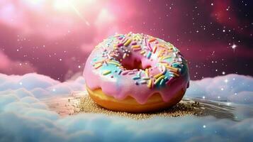 AI generated indulgence treat donut food photo