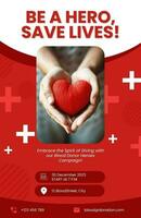 Blood Donation Poster template