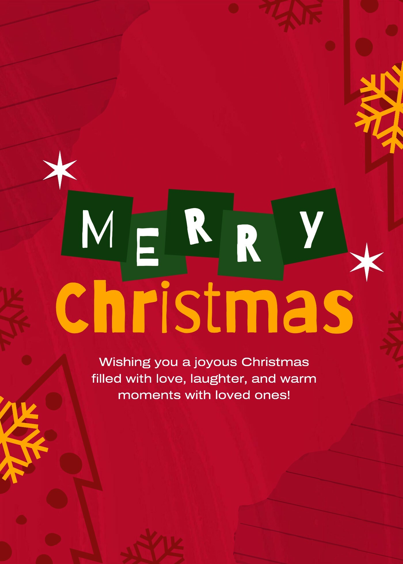 Modern Cutout Festive Christmas Greeting Card