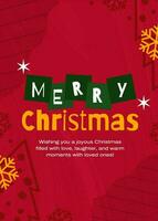 Modern Cutout Festive Christmas Greeting Card template