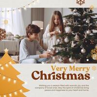 Clean Minimalist Gold Red for Christmas Instagram Post template