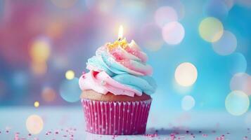 AI generated celebration party cupcake food photo