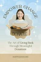 Empowering Donation Pinterest Graphic template