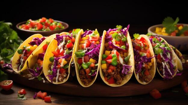 ai generado picante comida taco comida foto